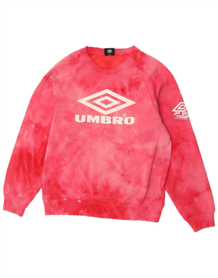 Ανδρικό γραφικό φούτερ Umbro Jumper Medium Pink Tie Dye Cotton