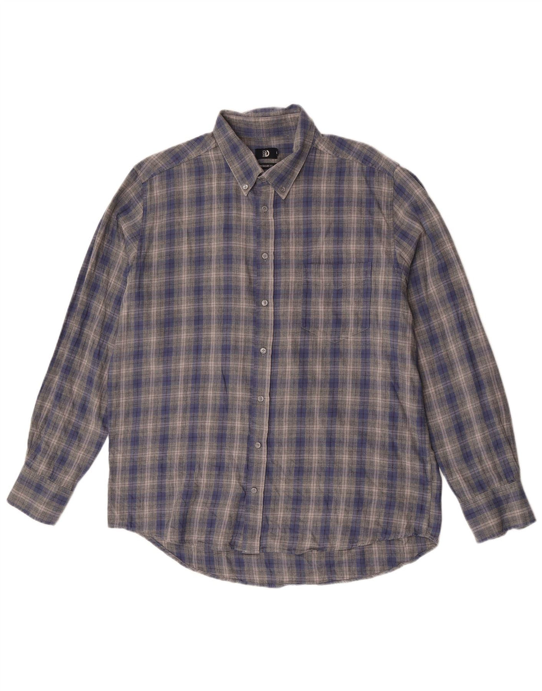 Ανδρικό φανελένιο πουκάμισο Dack's Regular Fit 2XL Blue Check Cotton