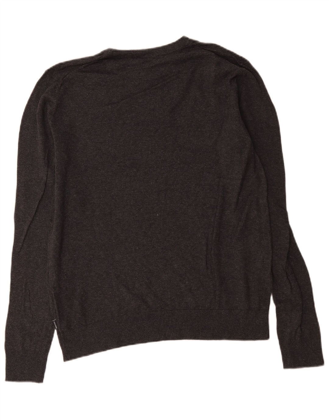 Jack & Jones Ανδρικό πουλόβερ με λαιμόκοψη μεσαίου γκρι βαμβακερό