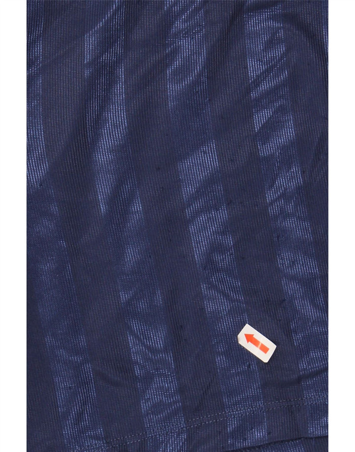 NIKE Mens Dri Fit Sport Shorts Medium  Navy Blue Striped Polyester Vintage Nike and Second-Hand Nike from Messina Hembry 