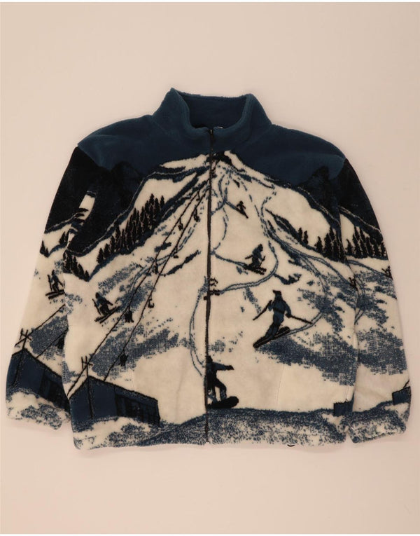 Galloway Ανδρικό τζάκετ Fleece Abstract Pattern UK 44 2XL Blue Colourblock