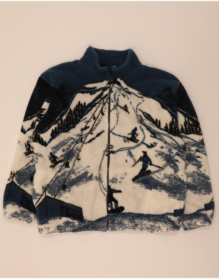 Galloway Ανδρικό τζάκετ Fleece Abstract Pattern UK 44 2XL Blue Colourblock