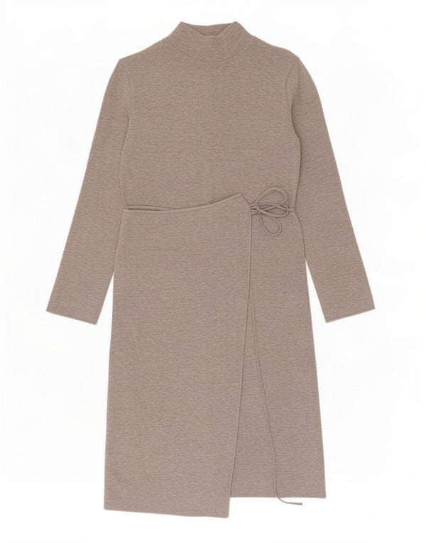 Γυναικείο μακρυμάνικο φόρεμα Zara UK 8 Small Grey Polyester