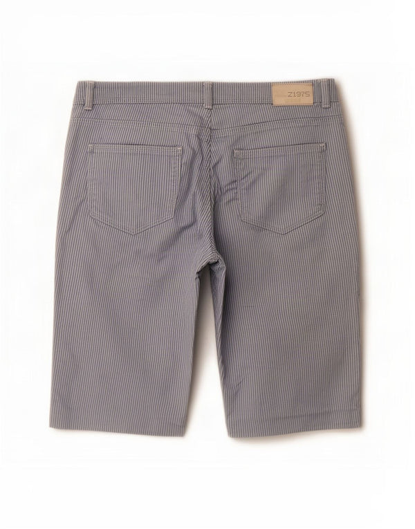 Zara Γυναικείο Casual Σορτς EU 42 Large W32 Βαμβακερό με μπλε ρίγες