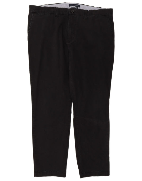 Tommy Hilfiger Ανδρικό παντελόνι Chino Stretch Slim Fit W38 L30 μαύρο βαμβακερό