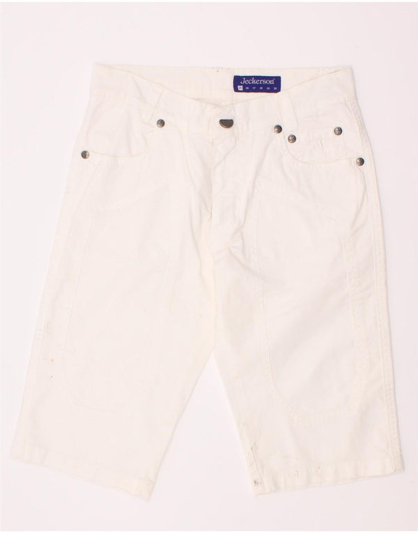 Jeckerson Boys Casual σορτς 10-11 ετών W25 Λευκό βαμβακερό