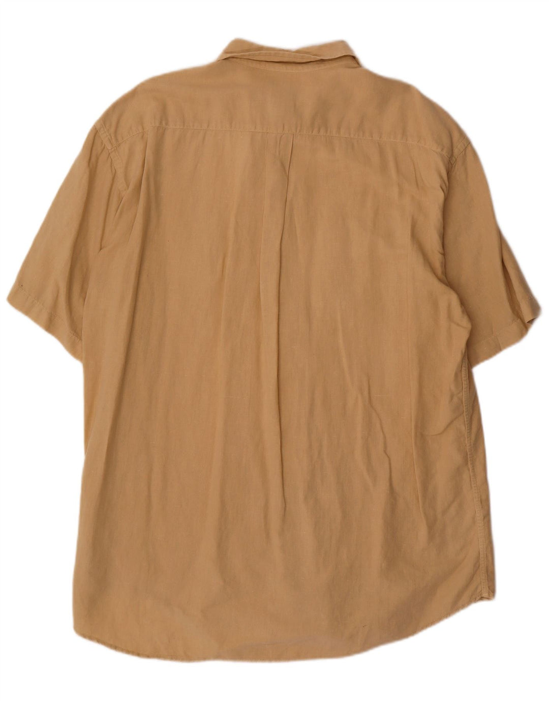 Ανδρικό κοντομάνικο πουκάμισο Vintage 2XL Μπεζ Λινό