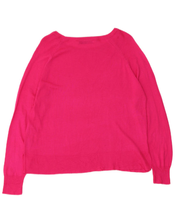 Zara Γυναικείο πουλόβερ με λαιμόκαυστο UK 10 Small Pink Viscose
