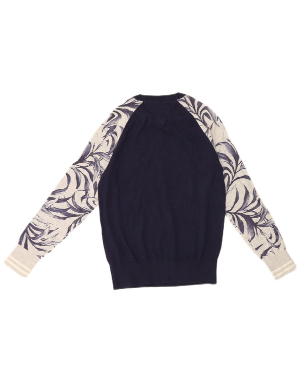 Πουλόβερ Tommy Hilfiger Boys Crew Neck Jumper 11-12 Years Navy Blue Floral