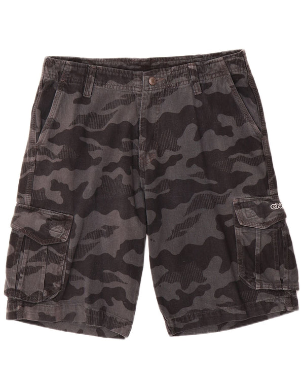O'Neill Mens Cargo Shorts Large W32 Grey Camouflage
