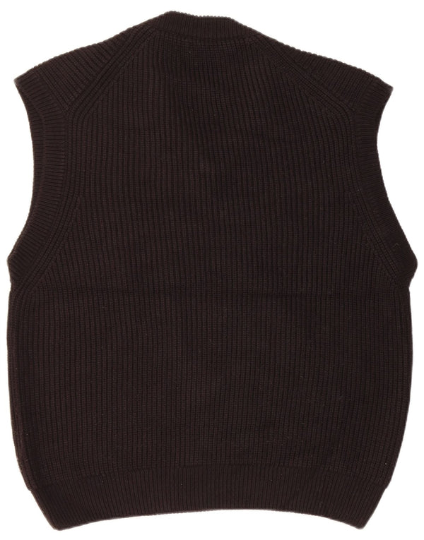 Zara Womens Oversized Vest Tank Top UK 18 XL Black Acrylic