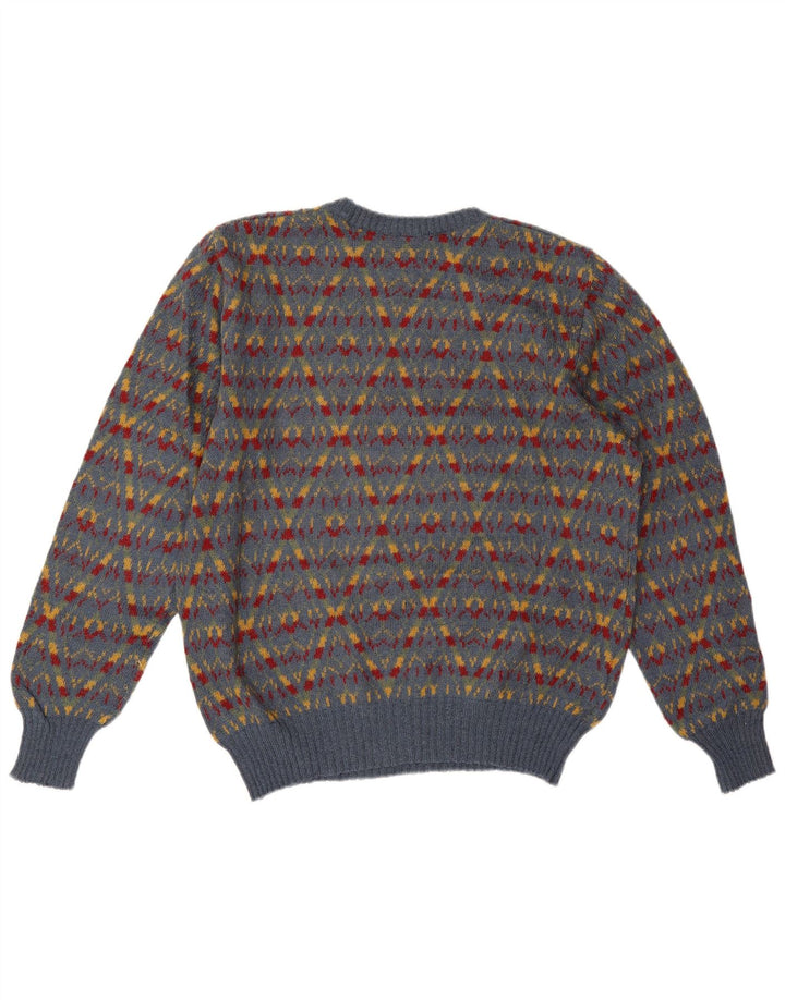 Ανδρικό πουλόβερ Miriam Crew Neck Jumper Medium Grey Fair Isle Acrylic