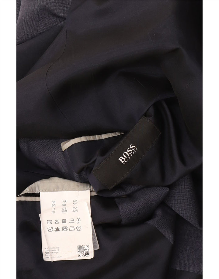 Hugo Boss Ανδρικό σακάκι μπλέιζερ με 2 κουμπιά EU 50 Large Navy Blue Wool