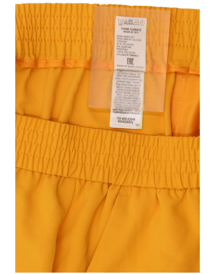 Marks & Spencer Γυναικεία ίσια φούστα UK 16 Large W34 Yellow Polyester