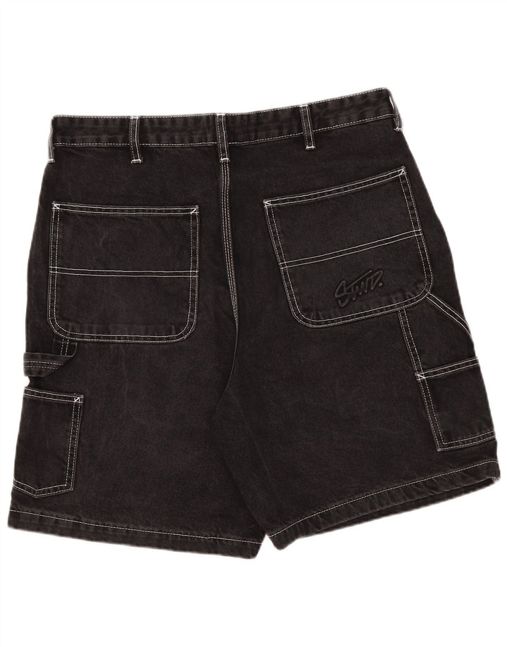 Ανδρικό τζιν σορτς Pull & Bear Cargo EU 46 XL W36 Μαύρο