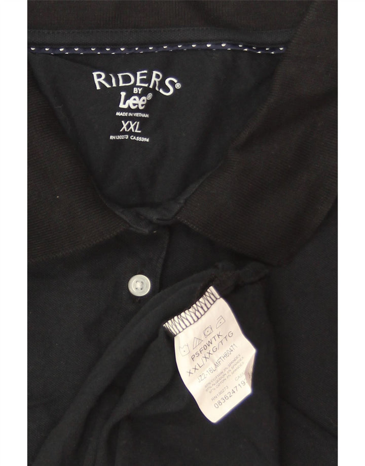 Γυναικείο μπλουζάκι πόλο LEE UK 20 2XL Μαύρο βαμβακερό