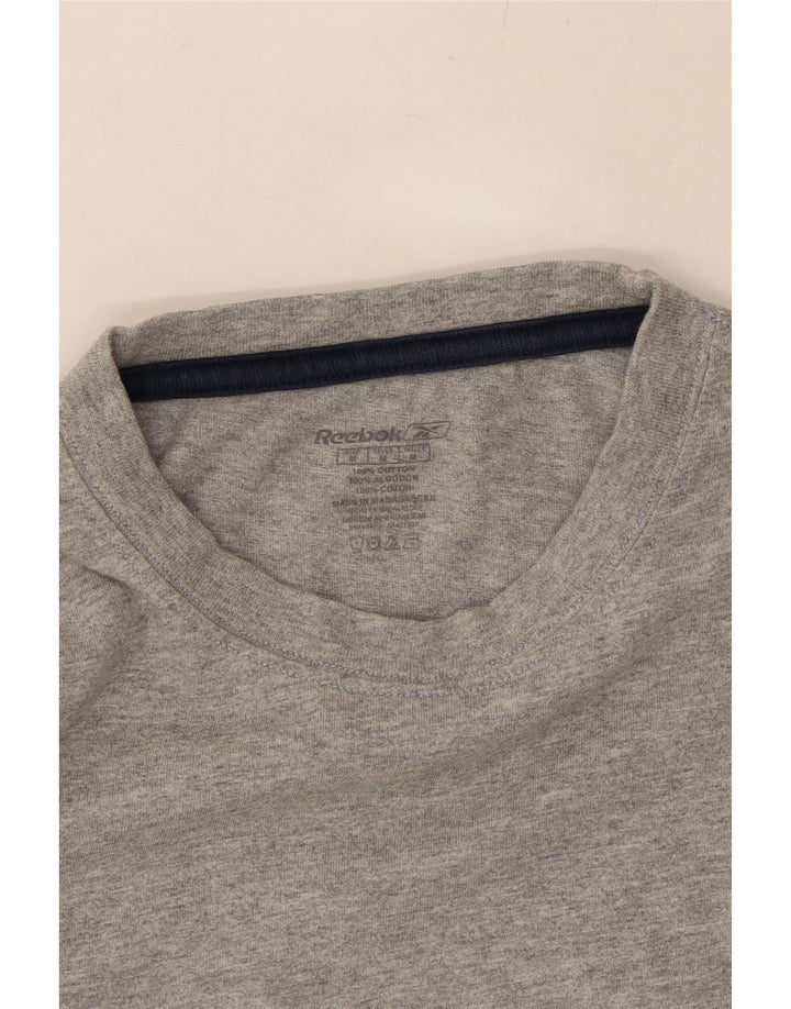 REEBOK Mens Top Long Sleeve Medium Grey Cotton Vintage Reebok and Second-Hand Reebok from Messina Hembry 