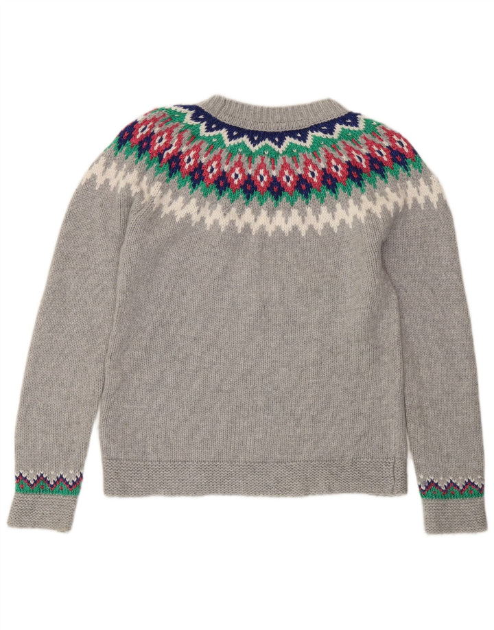 Γυναικείο πουλόβερ Boden Crew Neck Jumper UK 10 Small Grey Fair Isle Polyamide