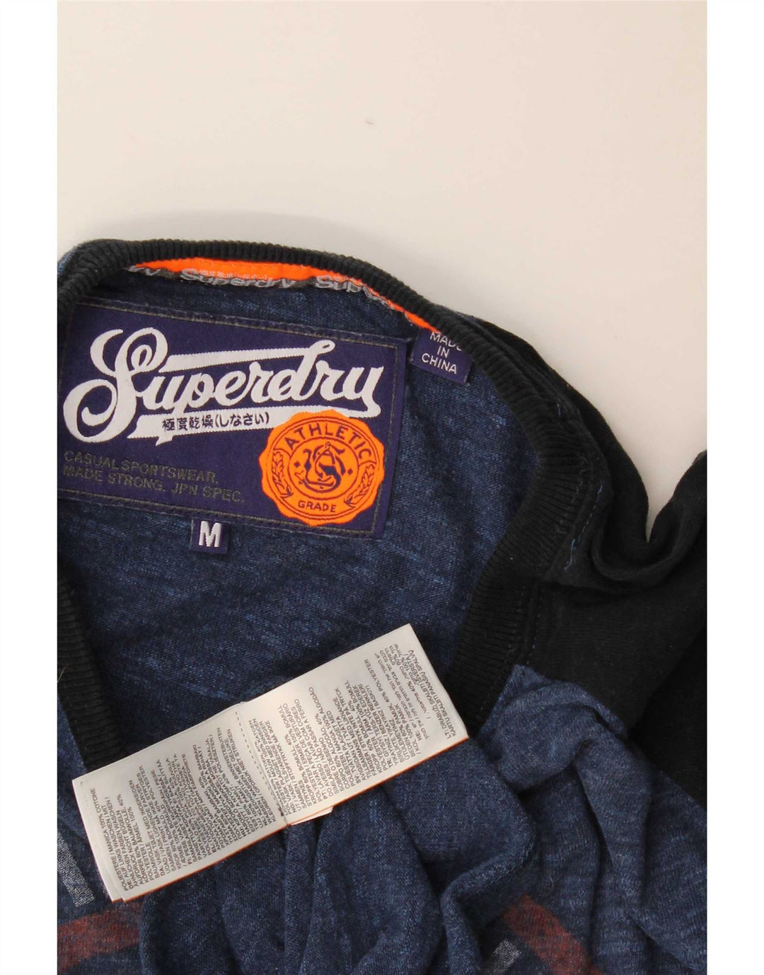 Ανδρικό γραφικό μπλουζάκι Superdry Τοπ μεσαίου μπλε χρώματος βαμβακερό