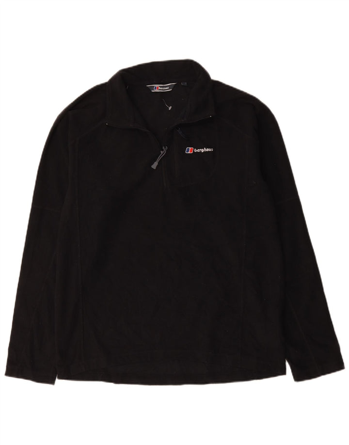 Berghaus Ανδρικό φερμουάρ με λαιμόκοψη από φλις, μεσαίο μαύρο πολυεστέρα