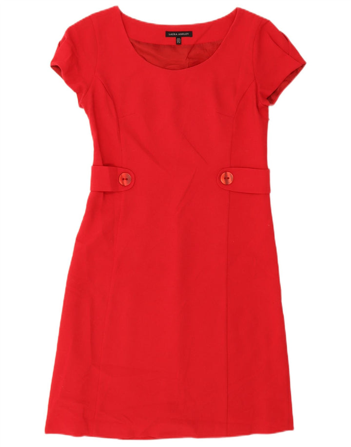 Laura Ashley Γυναικείο φόρεμα A-Line UK 8 Small Red Polyester