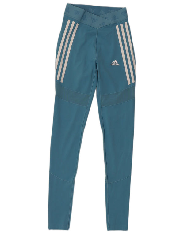Γυναικεία γραφικά κολάν Adidas UK 4/6 XS Blue