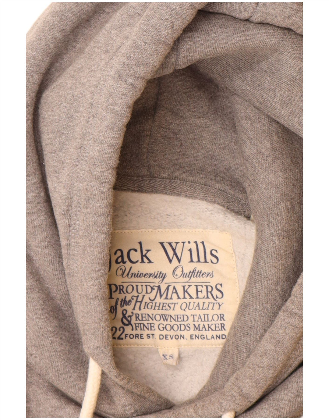 JACK WILLS Ανδρικό γραφικό μπλουζάκι με κουκούλα XS Γκρι βαμβακερό