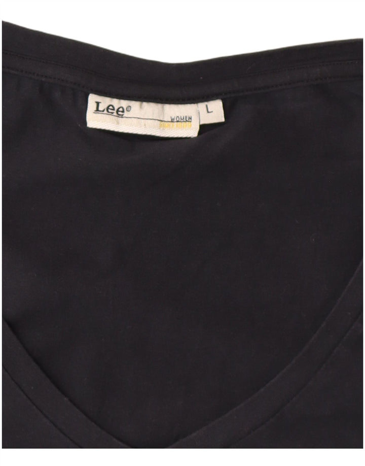Lee Γυναικείο T-Shirt Top UK 14 Large Black