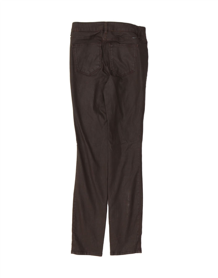 MASSIMO DUTTI Womens Waxed Casual Trousers W24 L30 Brown Vintage Massimo Dutti and Second-Hand Massimo Dutti from Messina Hembry 
