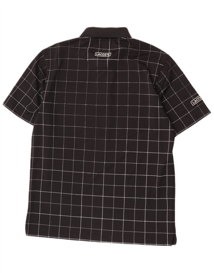 Ανδρικό πουκάμισο Polo Lacoste, Μέγεθος 4, Μεσαίο Μαύρο Check Polyester