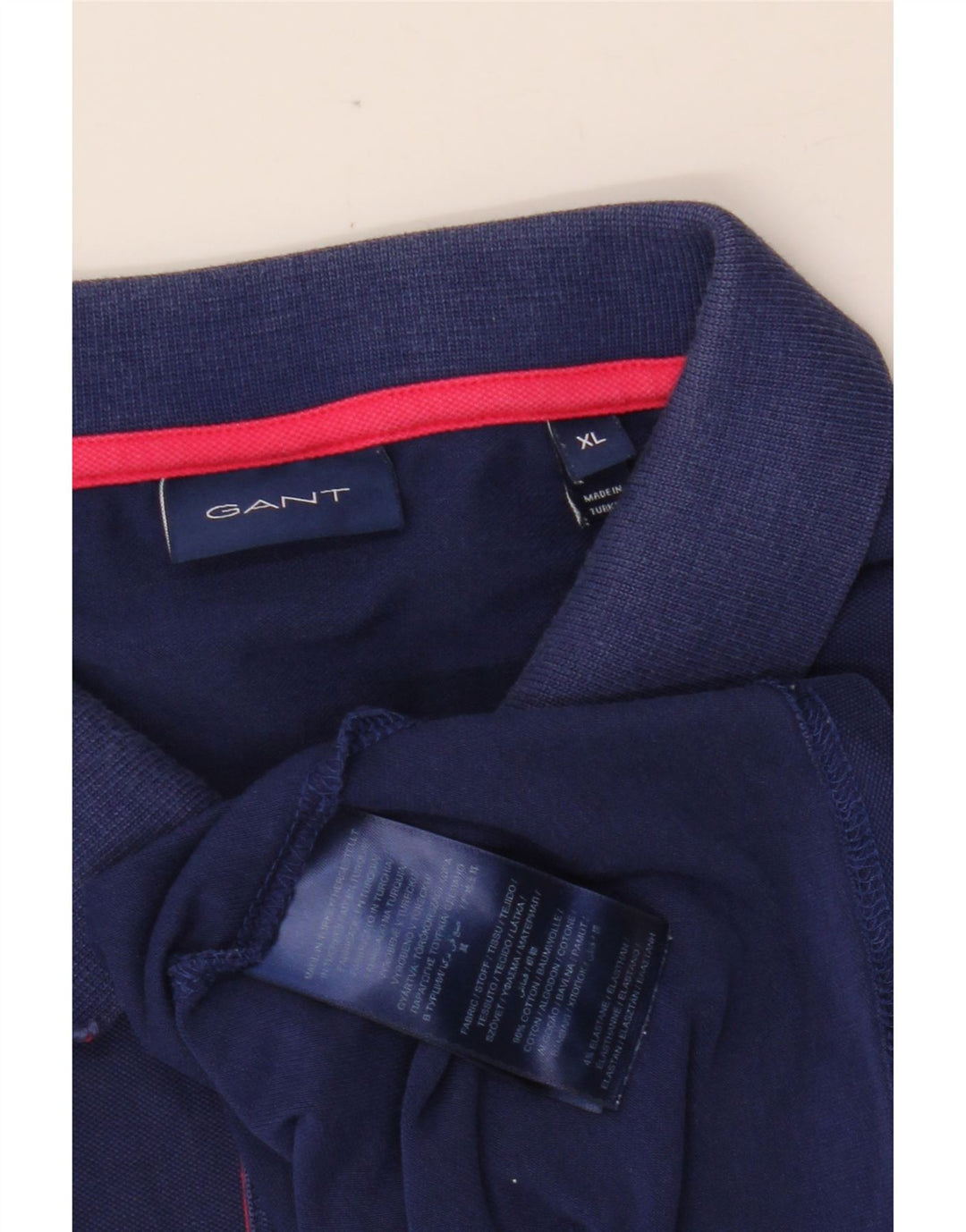 Ανδρικό μπλουζάκι πόλο GANT XL Navy Blue Cotton