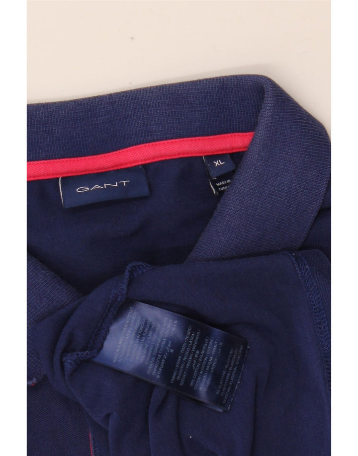 Ανδρικό μπλουζάκι πόλο GANT XL Navy Blue Cotton