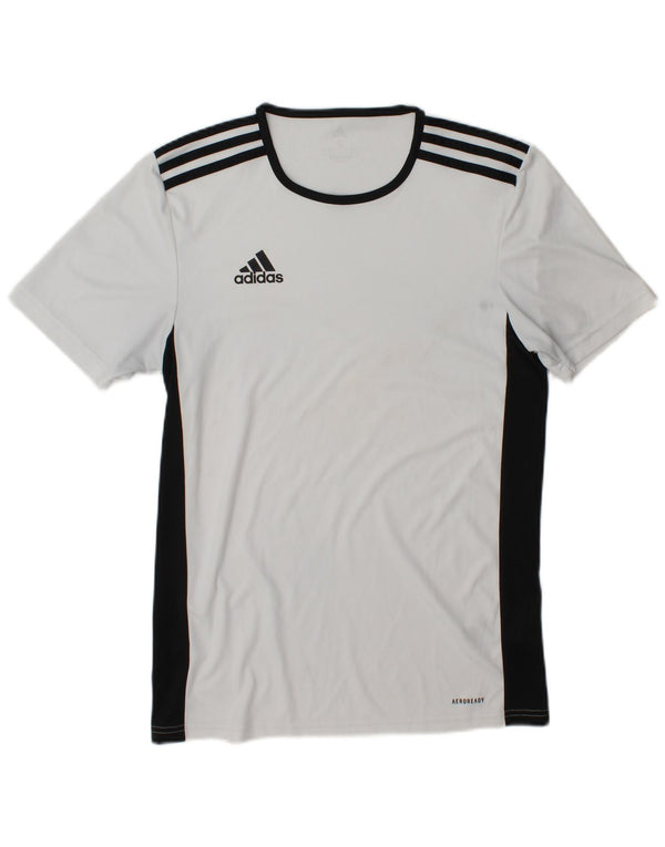 Ανδρικό γραφικό μπλουζάκι Adidas Aeroready Top Small White Colorblock Πολυεστέρας