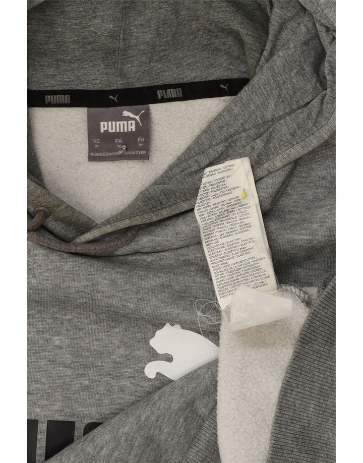 Ανδρικό γραφικό κουκούλα Puma, βαμβακερό μεσαίο γκρι