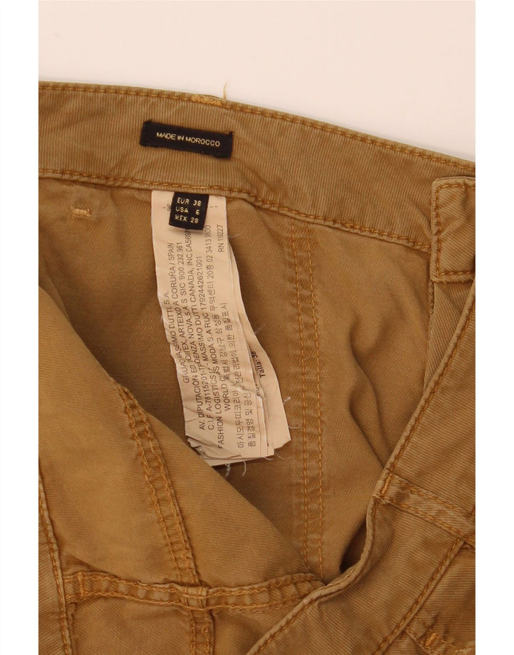 Massimo Dutti Γυναικείο λεπτό παντελόνι Cargo EU 38 Small W28 L31 Καφέ Lyocell