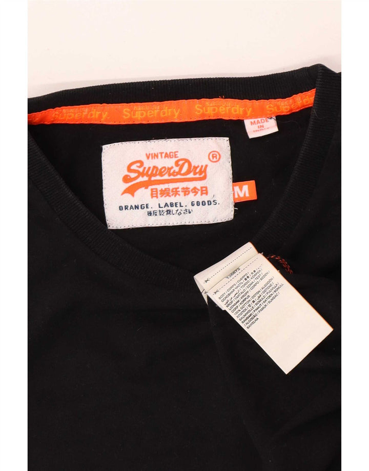Ανδρικό T-Shirt Superdry Top Μεσαίο μαύρο βαμβακερό
