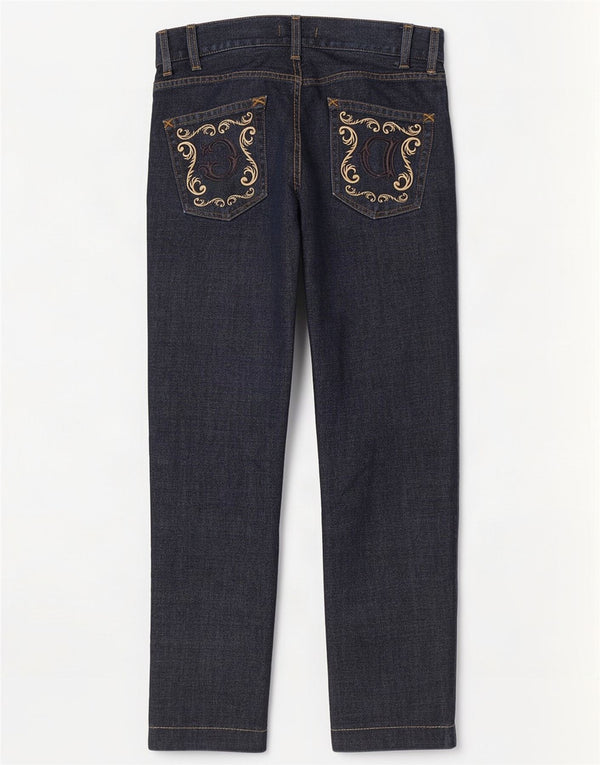 Dolce & Gabbana Γυναικεία Slim Jeans IT 46 Large W30 L29 Navy Blue Cotton