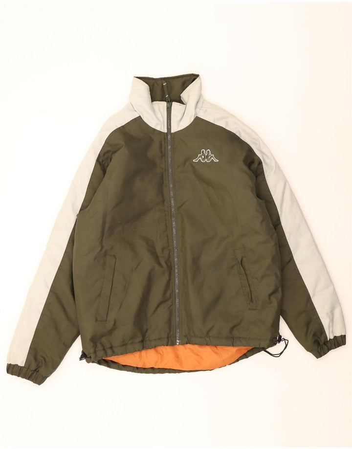 Kappa Ανδρικό μπουφάν με επένδυση UK 38 Medium Khaki Colorblock Polyester