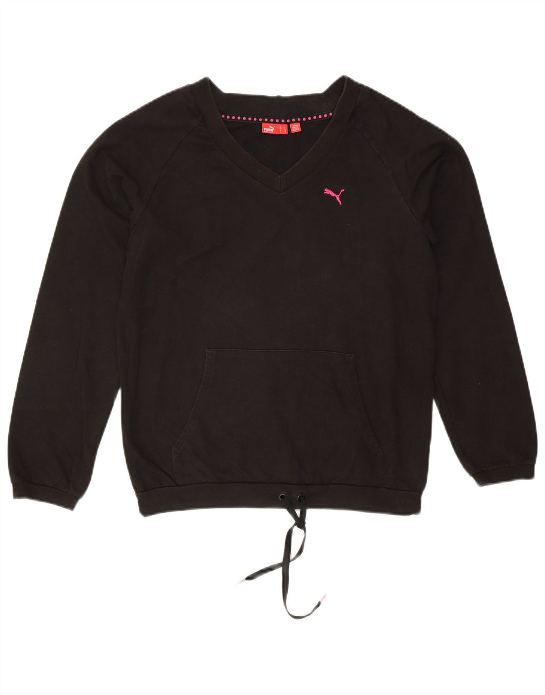 Puma Γυναικείο Φούτερ μεγάλου μεγέθους Jumper UK 10 Small μαύρο βαμβακερό