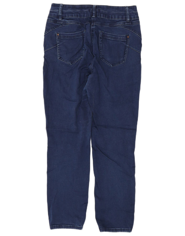 M&Co Γυναικεία Straight Jeans UK 12 Medium W32 L28 Navy Blue Cotton