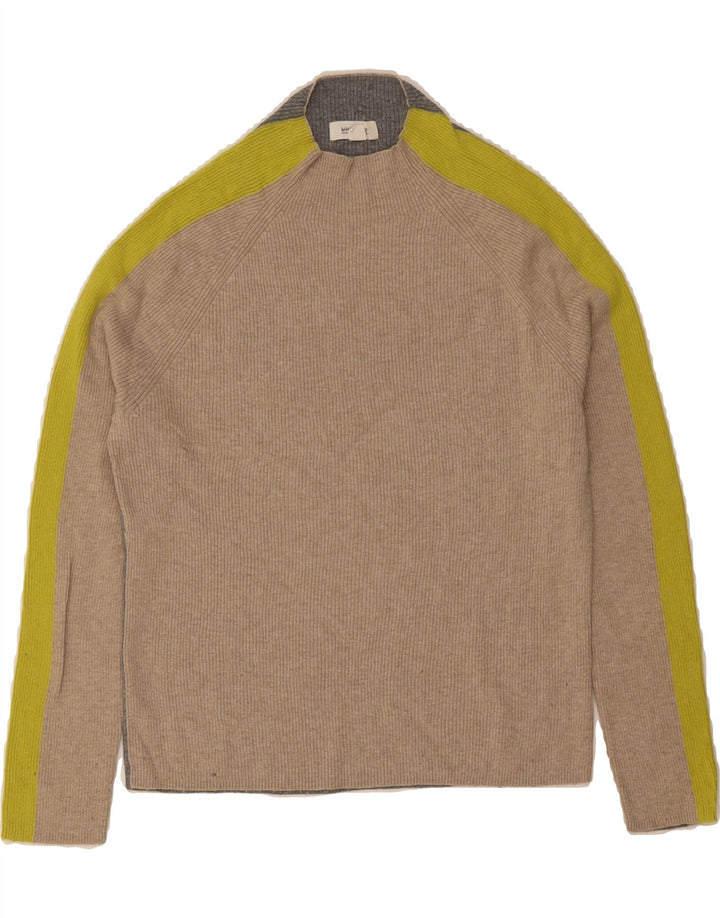 WHITE STUFF Womens Turtle Neck Jumper Sweater UK 14 Large Beige Vintage White Stuff and Second-Hand White Stuff from Messina Hembry 