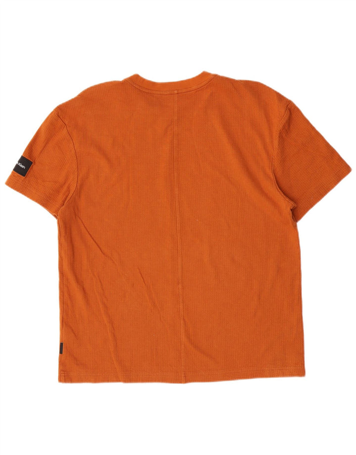 Ανδρικό T-Shirt Calvin Klein Top Μεσαίο πορτοκαλί βαμβακερό