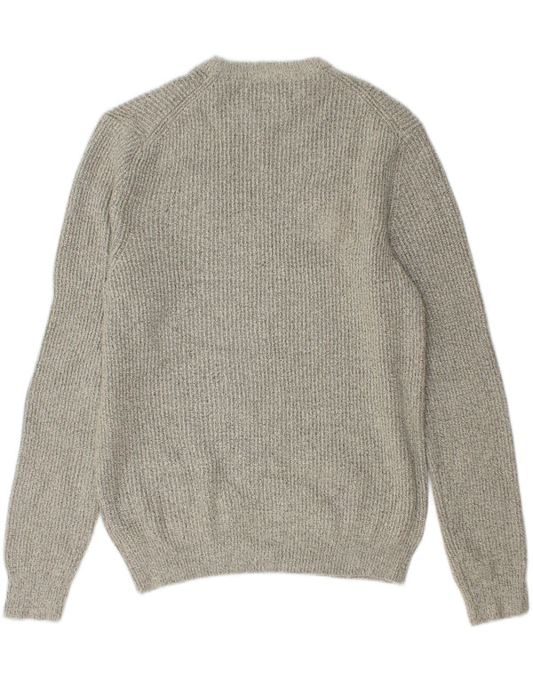 MARKS & SPENCER Mens Crew Neck Jumper Sweater Medium Grey Polyamide