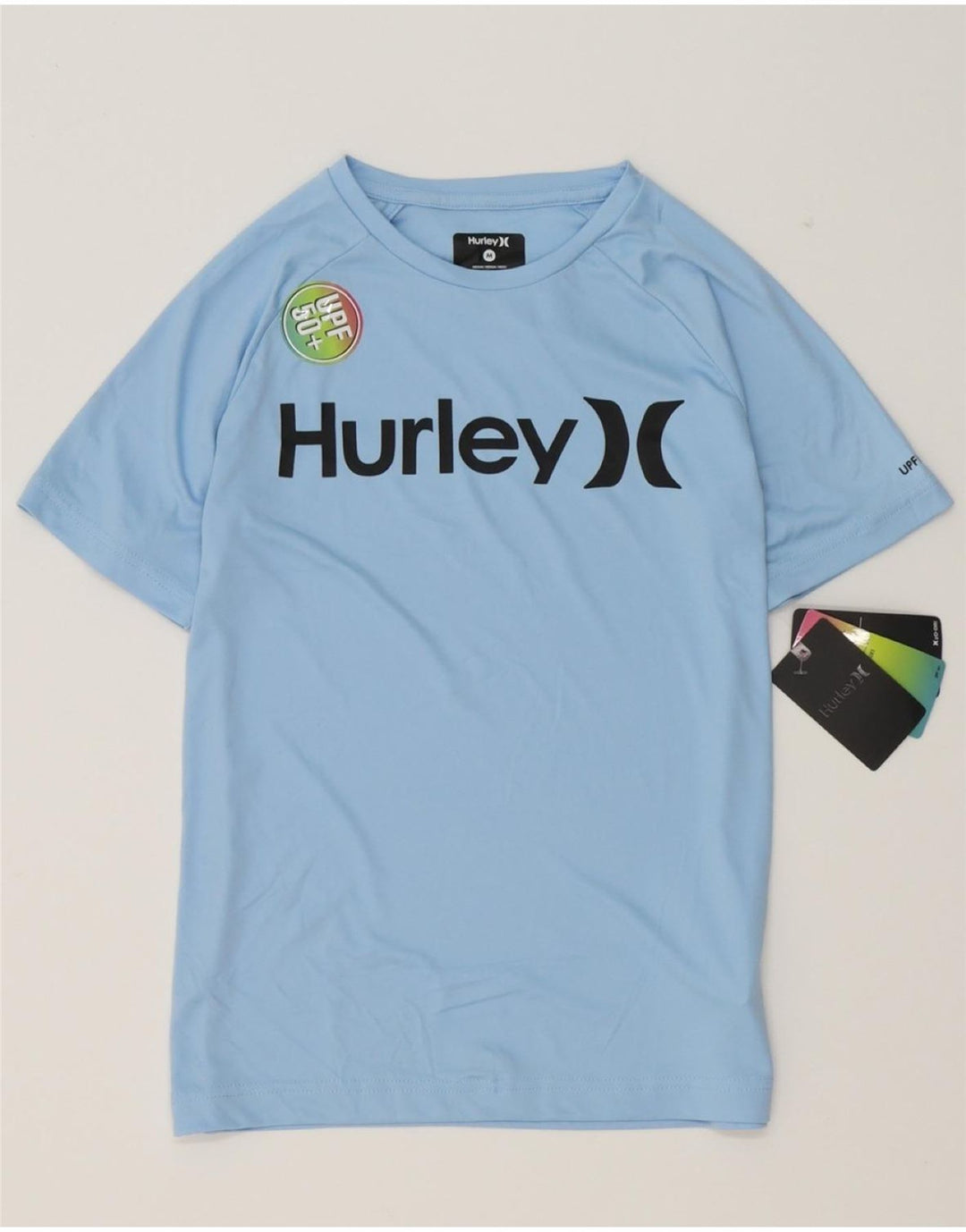 HURLEY Boys Graphic T-Shirt Top 10-11 Years Medium Blue Polyester Vintage Hurley and Second-Hand Hurley from Messina Hembry 