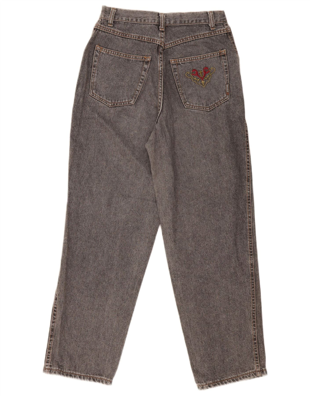 Vintage γυναικείο ψηλόμεσο τζιν IT 46 Large W28 L29 Γκρι βαμβακερό