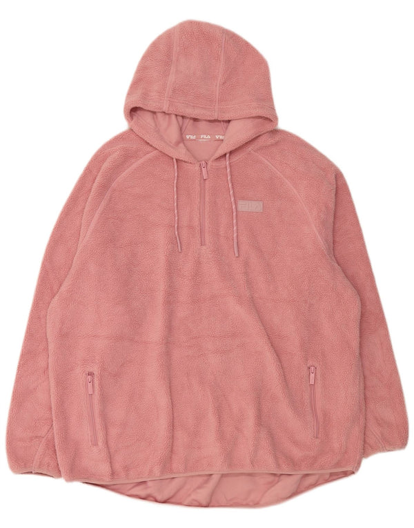 Fila γυναικείο φερμουάρ Fleece Jumper UK 22 3XL Pink Polyester