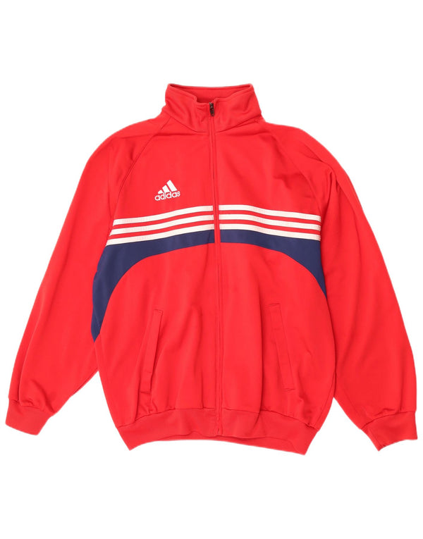 Ανδρική αθλητική φόρμα Adidas Top Jacket UK 40/42 Μεσαίου κόκκινου χρώματος πολυεστέρας