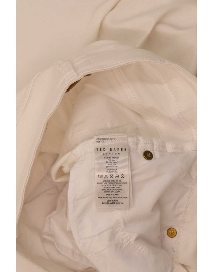 Ted Baker Γυναικείο Slim Jeans W28 L26 Λευκό βαμβακερό