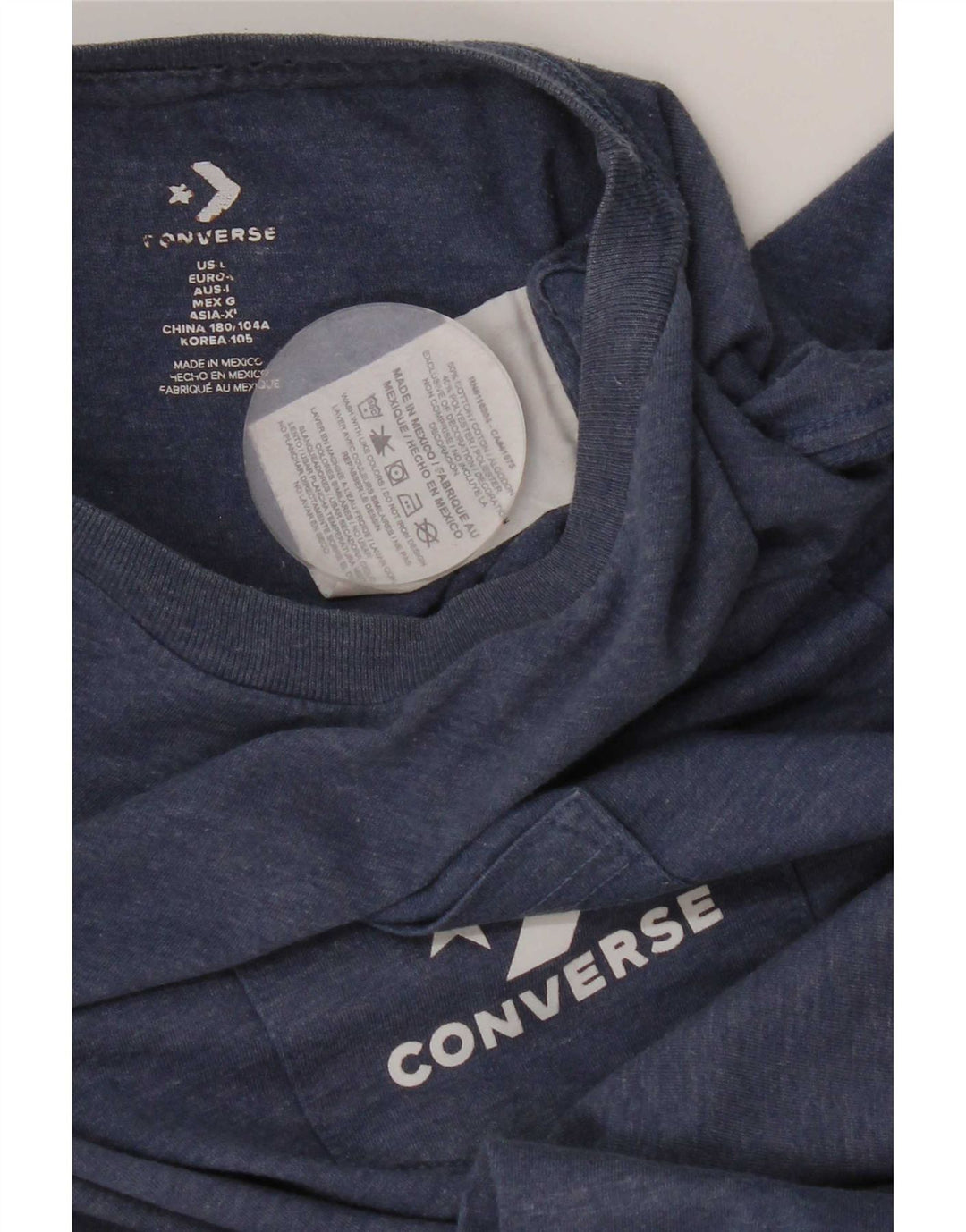 Ανδρικό T-Shirt Converse Top μεγάλο μπλε βαμβακερό