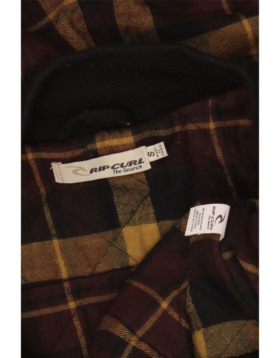 RIP CURL Γυναικείο μπουφάν με κουκούλα αντιανεμικό UK 10 μικρό μαύρο μαλλί